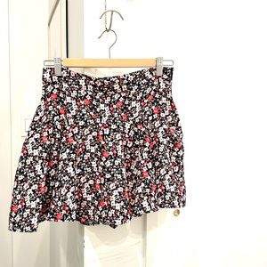 Zara floral mini skirt